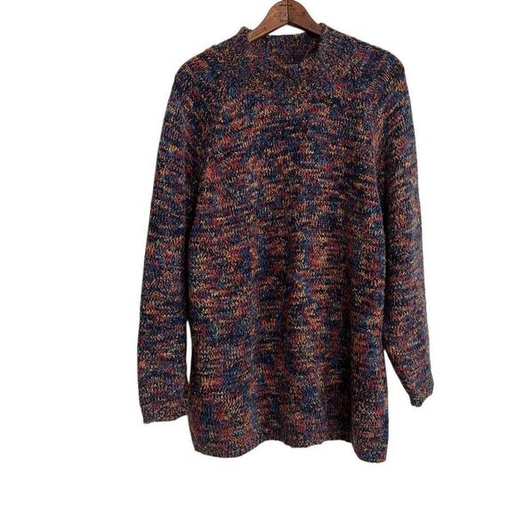 Fitting Image Wool Blend Melange High Neck Pullover Sweater Multicolor 22/24 - Picture 1 of 6